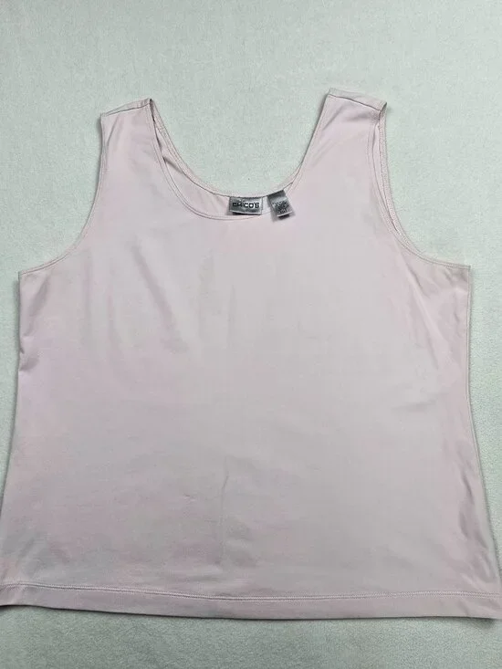 Chicos Womens Tank Tops Lot Of 4 Size 3 XL Orange Blue Pink Black/White Dot - Picture 12 of 14